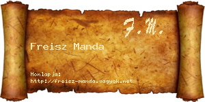 Freisz Manda névjegykártya